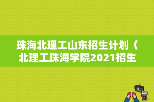 珠海北理工山东招生计划（北理工珠海学院2021招生计划）