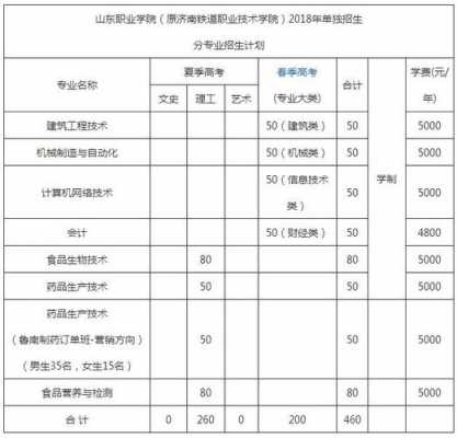 2018山东综合招生计划（山东职业学院2018年招生计划）