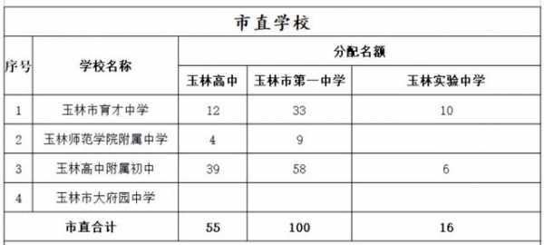 玉林一中招生计划（玉林各高中招生计划）