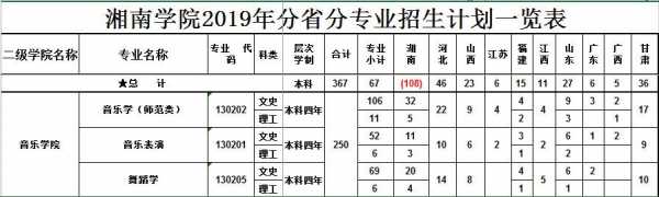 湘南学院19年招生计划（湘南学院19年招生计划是多少）