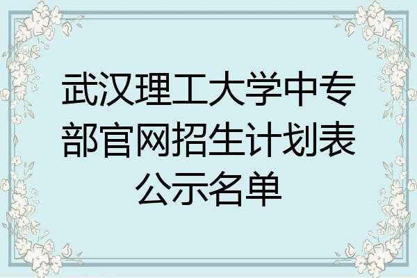 武汉理工各省招生计划的简单介绍