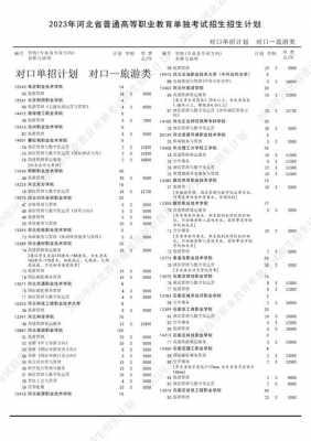 单独对口招生计划（河北对口招生计划2023）