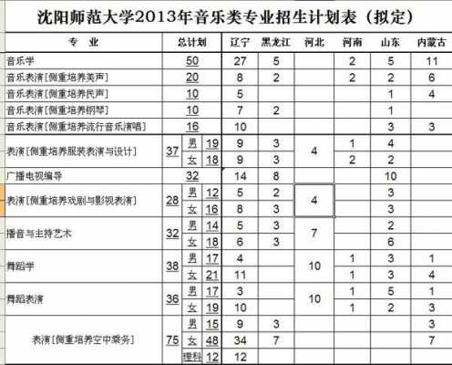 沈阳师范大学分省招生计划（沈阳师范大学分省招生计划表）