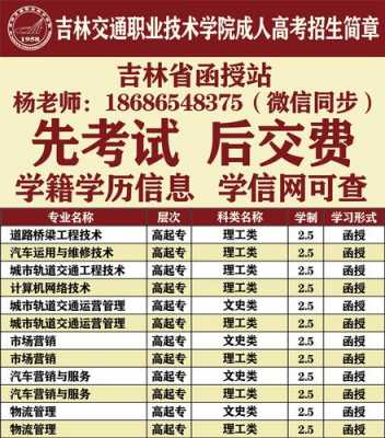 2020吉林招生计划（吉林交通职业技术学院2020招生计划）