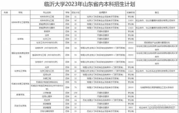 大学本科招生计划日期（临沂大学本科招生计划2023）