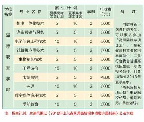 山东高职院校招生计划（山东省高职院校招生计划）