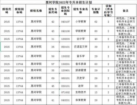 黑河学院音乐招生计划51（黑河学院2022年招生计划）